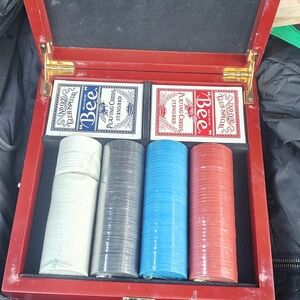 Bee Playing Cards and Poker Chip Set